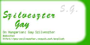 szilveszter gay business card
